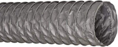 Flexaust - 7" ID, 5.5 Hg Vac Rating, 6.5 psi, Fiberglass Vacuum & Duct Hose - 25' Long, Silver, 5" Bend Radius, -65 to 550°F - Eagle Tool & Supply