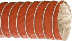 Flexaust - 6" ID, 7 Hg Vac Rating, 12 psi, Fiberglass Vacuum & Duct Hose - 25' Long, Red, 5" Bend Radius, -40 to 750°F - Eagle Tool & Supply