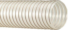 Flexaust - 150mm ID, 15 Hg Vac Rating, 19 psi, Polyurethane Vacuum & Duct Hose - 25' Long, Clear, 6" Bend Radius, -65 to 225°F - Eagle Tool & Supply