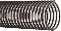 Flexaust - 2" ID, 27 Hg Vac Rating, 28 psi, PVC Vacuum & Duct Hose - 25' Long, Clear/Black, 2.2" Bend Radius, 20 to 160°F - Eagle Tool & Supply