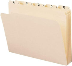 SMEAD - 8-1/2 x 11", Letter Size, Manila, Index Folder - 11 Point Stock, 1/5 Tab Cut Location - Eagle Tool & Supply