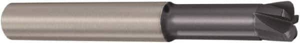 Seco - 4mm, 5 Flute, Single End, Solid Carbide, 0.6mm Corner Radius End Mill - 70mm OAL, 0° Helix, Right Hand Flute, 0.4mm LOC, Right Hand Cut, 24mm Extended Reach - Eagle Tool & Supply