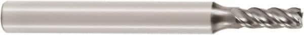 Seco - 4mm, 4 Flute, Single End, Solid Carbide, 0.15mm Corner Radius End Mill - 55mm OAL, 40° Helix, Right Hand Flute, 10mm LOC, Right Hand Cut - Eagle Tool & Supply