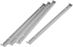 ALERA - 18" Wide x 2" High x 2" Deep, 0 Drawer Hangrail - Aluminum, Silver - Eagle Tool & Supply