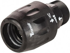 Transair - 1-1/2" ID, 40mm OD, Male Connector - Plastic, 232 Max psi, 1-1/2 Male NPT, 4-1/2" Long - Eagle Tool & Supply