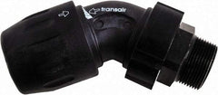 Transair - 1-1/2" ID, 40mm OD, 45° Male Elbow - Plastic, 232 Max psi, 1 Male NPT - Eagle Tool & Supply