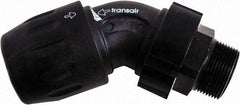 Transair - 1-1/2" ID, 40mm OD, 45° Male Elbow - Plastic, 232 Max psi, 1-1/2 Male NPT - Eagle Tool & Supply