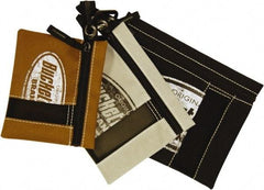 Bucket Boss - 3 Pocket Holster - Canvas, Cream, Brown & Black, 7" Wide x 9" High - Eagle Tool & Supply