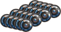 Weiler - 426 Grit, 4-1/2" Disc Diam, 5/8-11 Center Hole, Type 29 Zirconia Alumina Flap Disc - 13,000 Max RPM, Phenolic Backing, Arbor Attaching System, Coated - Eagle Tool & Supply