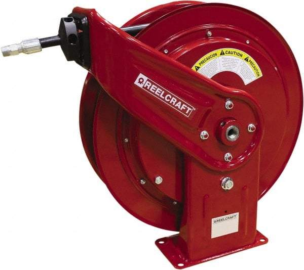 Reelcraft - 75' Spring Retractable Hose Reel - 2,600 psi, Hose Included - Eagle Tool & Supply