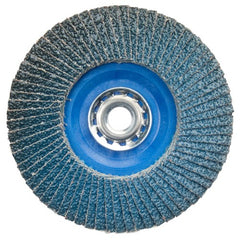 ‎5″ × 5/8″-11 Flap Disc BlueFire Quick Trim Type 27 Plastic Plate 40 Grit - Eagle Tool & Supply