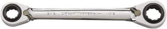 GearWrench - 13/16" x 7/8" & 15/16" x 1" 12 Point 4 in 1 Reversible Ratcheting Box Wrench - Double End, Chrome Vanadium Steel, Polished Finish - Eagle Tool & Supply