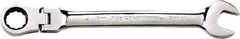 GearWrench - 11mm 12 Point Flexhead Combination Wrench - Chrome Vanadium Steel, Full Polish Finish - Eagle Tool & Supply