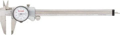 SPI - 0" to 8" Range, 0.001" Graduation, 0.1" per Revolution, Dial Caliper - White Face, 1.97" Jaw Length, Accurate to 0.0015" - Eagle Tool & Supply
