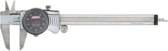SPI - 0" to 6" Range, 0.001" Graduation, 0.1" per Revolution, Dial Caliper - Black Face, 1.57" Jaw Length, Accurate to 0.0010" - Eagle Tool & Supply