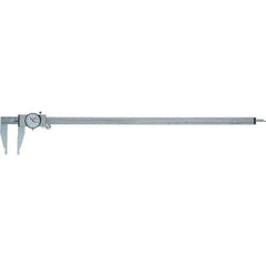 SPI - 0" to 24" Range, 0.001" Graduation, 0.1" per Revolution, Dial Caliper - White Face, 3.375" Jaw Length, Accurate to 0.0020" - Eagle Tool & Supply