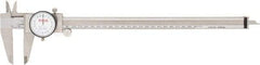 SPI - 0mm to 300mm Range, 0.02 mm Graduation, 2mm per Revolution, Dial Caliper - White Face, 64mm Jaw Length, Accurate to 0.04mm - Eagle Tool & Supply