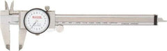 SPI - 0mm to 150mm Range, 0.02 mm Graduation, 2mm per Revolution, Dial Caliper - White Face, 40mm Jaw Length, Accurate to 0.02mm - Eagle Tool & Supply