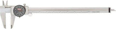 SPI - 0" to 12" Range, 0.001" Graduation, 0.1" per Revolution, Dial Caliper - Black Face, 2.51" Jaw Length, Accurate to 0.0015" - Eagle Tool & Supply