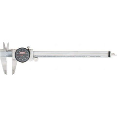 SPI - 0" to 8" Range, 0.001" Graduation, 0.1" per Revolution, Dial Caliper - Black Face, 1.97" Jaw Length, Accurate to 0.0015" - Eagle Tool & Supply