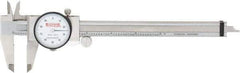 SPI - 0" to 6" Range, 0.001" Graduation, 0.1" per Revolution, Dial Caliper - White Face, 1.57" Jaw Length, Accurate to 0.0010" - Eagle Tool & Supply
