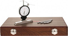 SPI - 0 to 4" Range, Steel, White Dial Depth Gage - 0.001" Graduation, 0.002" Accuracy, 4" Base Measuring Length - Eagle Tool & Supply