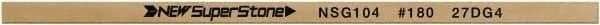 Value Collection - Flat Ceramic Finishing Stick - 100mm Long x 1mm Wide x 4mm Thick, 180 Grit - Eagle Tool & Supply