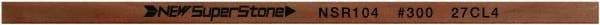 Value Collection - Flat Ceramic Finishing Stick - 100mm Long x 0.8mm Wide x 6mm Thick, 300 Grit - Eagle Tool & Supply