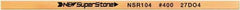 Value Collection - Flat Ceramic Finishing Stick - 100mm Long x 0.5mm Wide x 10mm Thick, 400 Grit - Eagle Tool & Supply