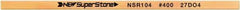 Value Collection - Flat Ceramic Finishing Stick - 100mm Long x 0.5mm Wide x 2mm Thick, 400 Grit - Eagle Tool & Supply