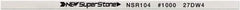 Value Collection - Flat Ceramic Finishing Stick - 100mm Long x 0.5mm Wide x 2mm Thick, 1,000 Grit - Eagle Tool & Supply