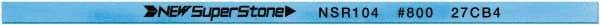 Value Collection - Flat Ceramic Finishing Stick - 100mm Long x 1mm Wide x 10mm Thick, 800 Grit - Eagle Tool & Supply