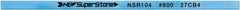 Value Collection - Flat Ceramic Finishing Stick - 100mm Long x 0.5mm Wide x 6mm Thick, 800 Grit - Eagle Tool & Supply