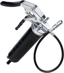 lumax - 7,000 Max psi, Flexible Pistol Grease Gun - 14 oz Capacity, 1/8 Thread Outlet, 25 Strokes per oz, 3-Way Fill - Eagle Tool & Supply