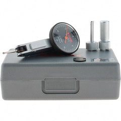 SPI - 0.03" Range, 0.0005" Dial Graduation, Horizontal Dial Test Indicator - 1-1/4" Black Dial, 0-100-0 Dial Reading, Accurate to 0.0005" - Eagle Tool & Supply