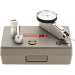 SPI - 0.008" Range, 0.0001" Dial Graduation, Horizontal Dial Test Indicator - 1-1/4" White Dial, 0-4-0 Dial Reading, Accurate to 0.0001" - Eagle Tool & Supply