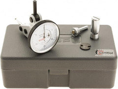 SPI - 0.06" Range, 0.0005" Dial Graduation, Vertical Dial Test Indicator - 1-1/2" White Dial, 0-15-0 Dial Reading, Accurate to 0.0012" - Eagle Tool & Supply