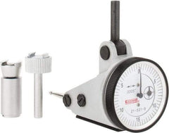 SPI - 0.06" Range, 0.0005" Dial Graduation, Vertical Dial Test Indicator - 1-3/16" White Dial, 0-15-0 Dial Reading, Accurate to 0.0012" - Eagle Tool & Supply