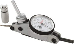 SPI - 0.06" Range, 0.0005" Dial Graduation, Horizontal Dial Test Indicator - 1-3/16" White Dial, 0-15-0 Dial Reading, Accurate to 0.0012" - Eagle Tool & Supply