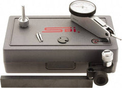 SPI - 8 Piece, 0" to 0.008" Measuring Range, 1-1/4" Dial Diam, 0-4-0 Dial Reading, White Dial Test Indicator Kit - 0.0001" Accuracy, 0.64" Contact Point Length, 0.079" Ball Diam, 0.0001" Dial Graduation - Eagle Tool & Supply