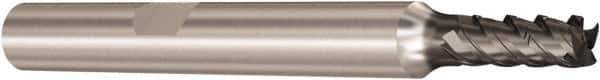 Seco - 4mm, 4 Flute, Single End, Solid Carbide, Corner Chamfer End Mill - 57mm OAL, 48° Helix, Right Hand Flute, 10mm LOC, Right Hand Cut - Eagle Tool & Supply
