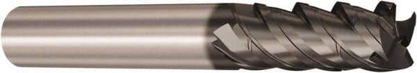 Seco - 6mm, 4 Flute, Single End, Solid Carbide, Corner Chamfer End Mill - 57mm OAL, 48° Helix, Right Hand Flute, 15mm LOC, Right Hand Cut - Eagle Tool & Supply
