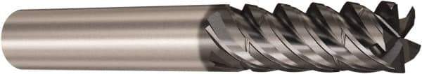 Seco - 6mm, 5 Flute, Single End, Solid Carbide, Corner Chamfer End Mill - 64mm OAL, 48° Helix, Right Hand Flute, 23mm LOC, Right Hand Cut - Eagle Tool & Supply