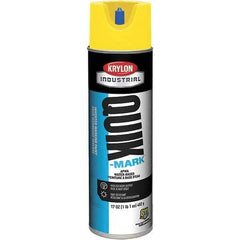 Krylon - 20 fl oz Yellow Marking Paint - 664' Coverage at 1" Wide, Water-Based Formula, 307 gL VOC - Eagle Tool & Supply