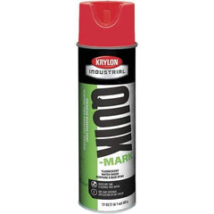 Krylon - 20 fl oz Red Marking Paint - 664' Coverage at 1" Wide, Water-Based Formula, 272 gL VOC - Eagle Tool & Supply