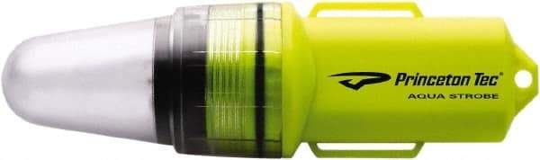 Princeton Tec - White LED Bulb, 100 Lumens, Industrial/Tactical Flashlight - Neon Yellow Plastic Body, 1 AA Alkaline Battery Included - Eagle Tool & Supply