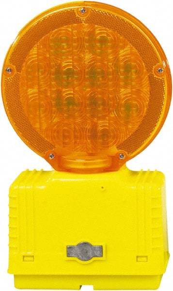 PRO-SAFE - Solar Barricade Lamp - 2 Lb, Yellow & Amber - Eagle Tool & Supply