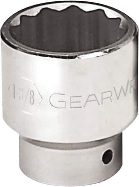 GearWrench - 2-5/16", 3/4" Drive, Standard Hand Socket - 12 Points, 3.07" OAL, Alloy Steel, Chrome Finish - Eagle Tool & Supply