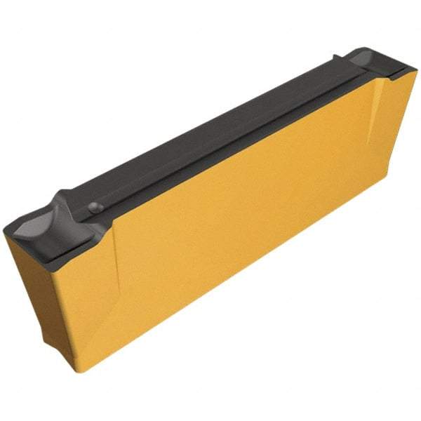 Iscar - DGN4003 Grade IC808, Carbide Cutoff Insert - Neutral Lead Angle, 0.012" Corner Radius, TiAlN/AlTiN/TiN Finish - Eagle Tool & Supply