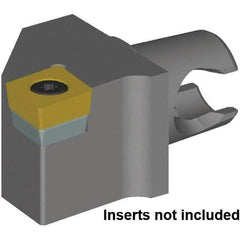 Kennametal - Right Hand Cut, Size KM20, CC.. 1204.. & CC.. 432 Insert Compatiblity, External Modular Turning & Profiling Cutting Unit Head - 12.5mm Ctr to Cutting Edge, 25mm Head Length, Series KM Micro - Eagle Tool & Supply